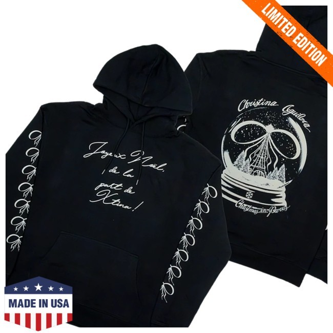 Christina Aguilera Merch Store Christmas In Paris Hoodie