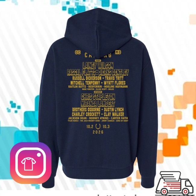 Country Calling Festival Store Merch Seahorse Lineup Hoodie